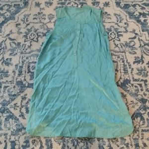 Calypso St Barth Teal Silk Shirt dress small